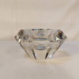 High octagonal diamond ashtray in solid crystal Flavio Poli style - 1970s