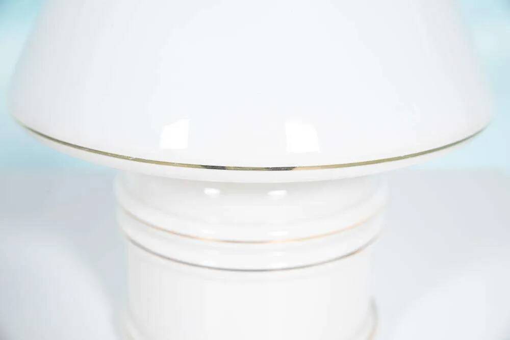 Vintage glass table lamp from the 70s, space age mushroom.