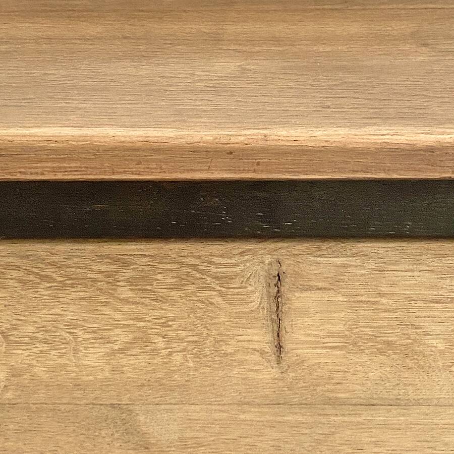 Nesting tables brutalist style solid oak 1960s
