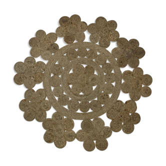 Round carpet in jute 90cm