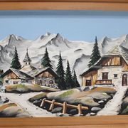 Relief map The village in the mountain