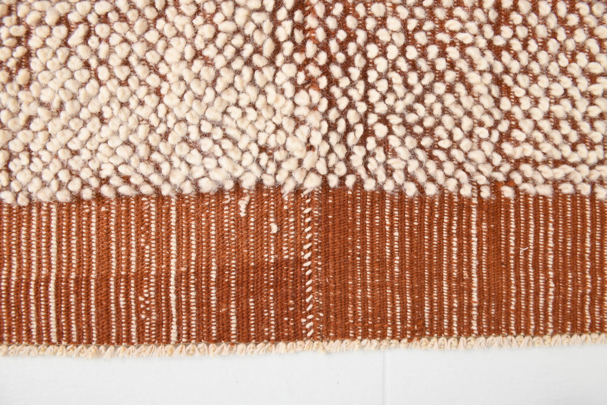 8x11 Terracotta & Beige Vintage Kilim Rug, 260x350Cm
