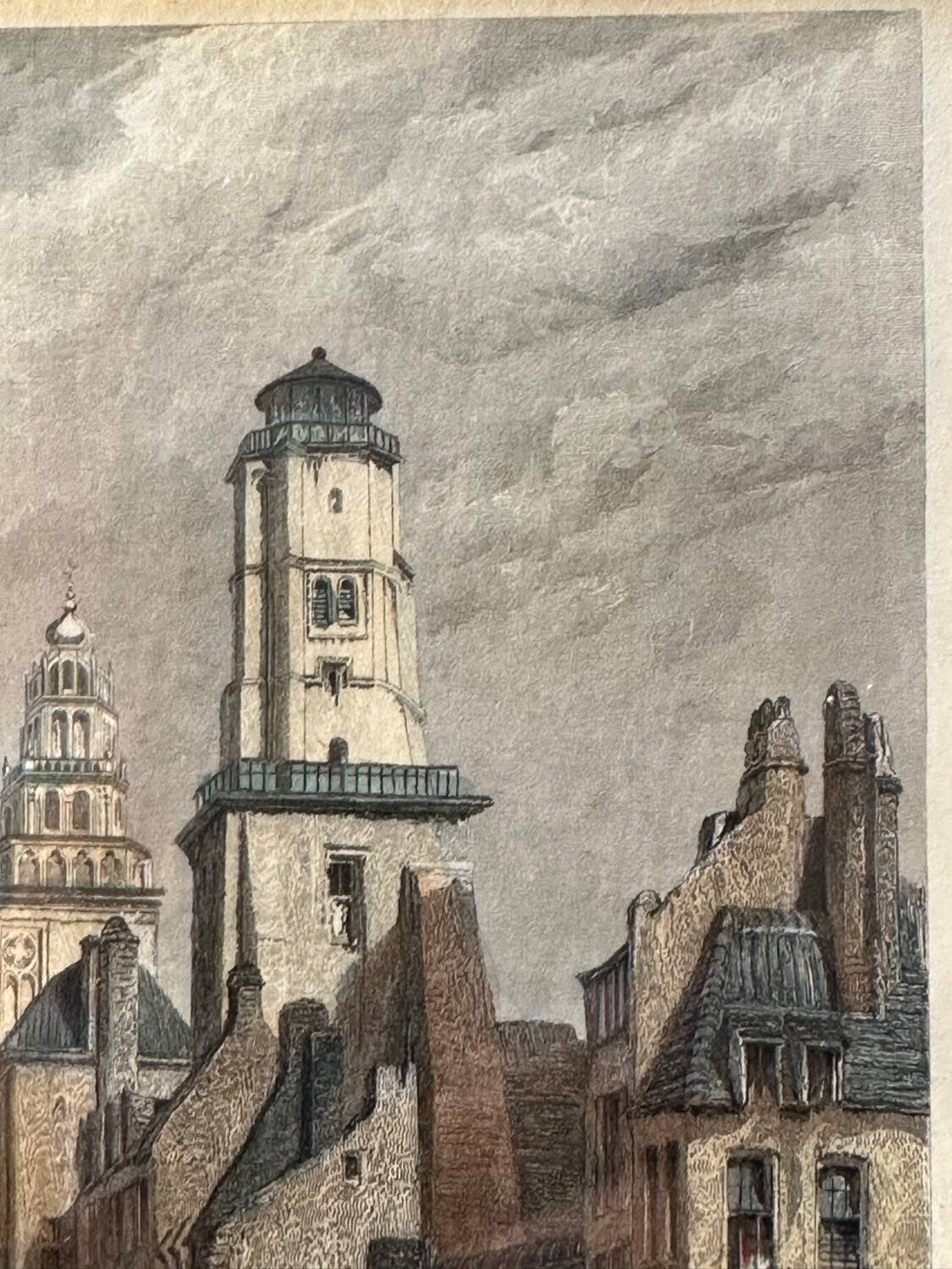 Calais 1834 - Original Engraving by JT Willmore - drawing by C. Stanfield