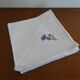 6 napkins embroidered old white cotton and flowers 43 x 43