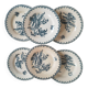 6 Gien plates from the 19th century