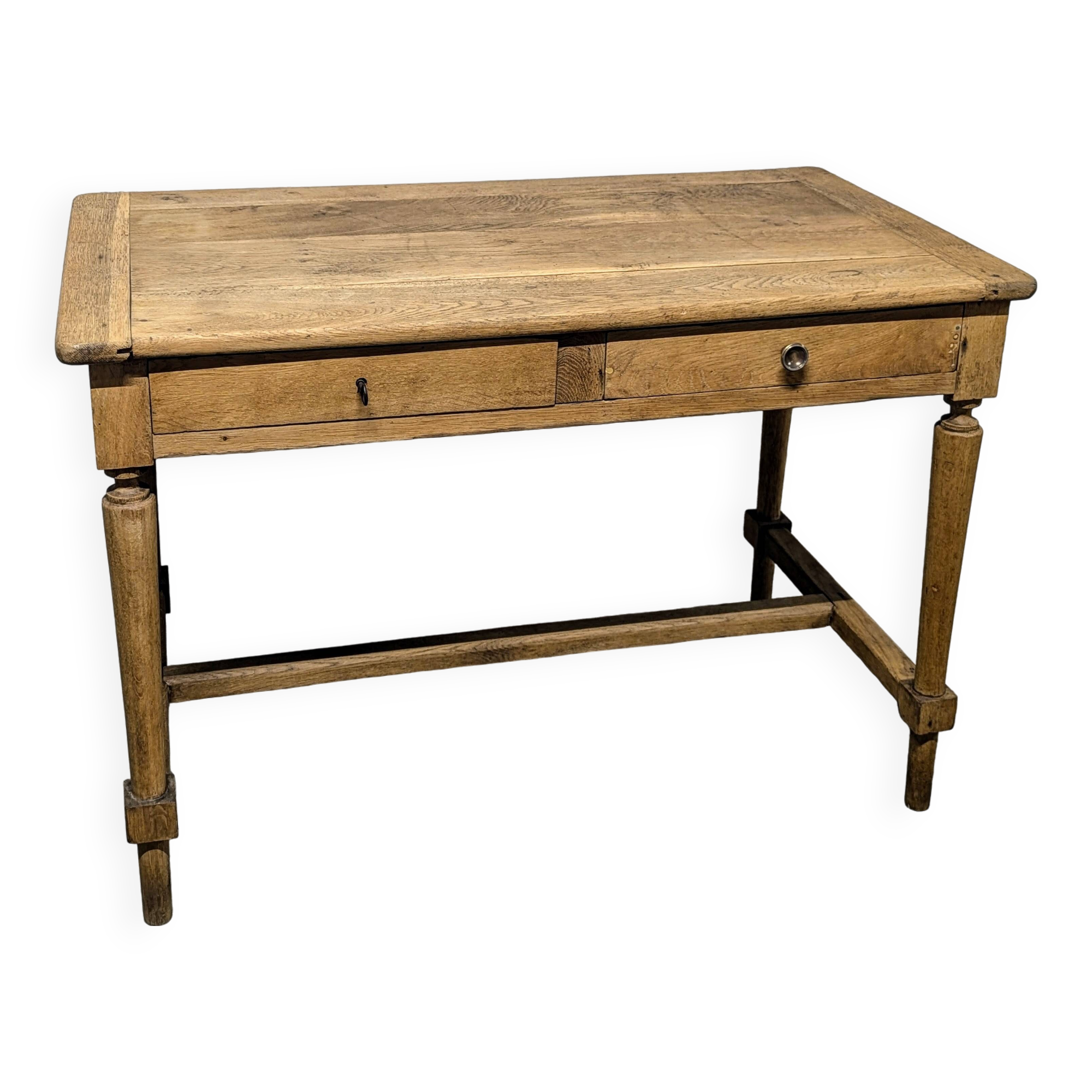 Bureau en chêne 2 tiroirs