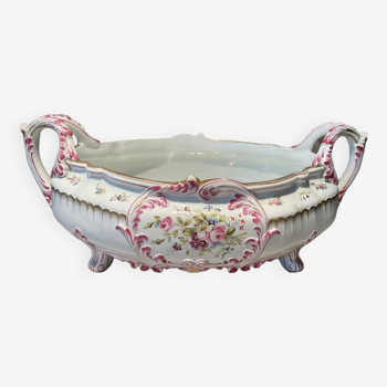 Planter with floral decor kg luneville