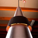 Large Danish Aluminum pendant light, Corona model by Jo Hammerborg for Fog & Mørup 1960.