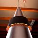 Large Danish Aluminum pendant light, Corona model by Jo Hammerborg for Fog & Mørup 1960.