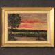 Peinture de paysage signée F. Rontini, années 1940.