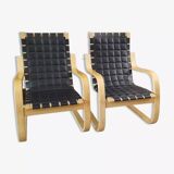 Alvar Aalto leather armchair 406 edition Artek