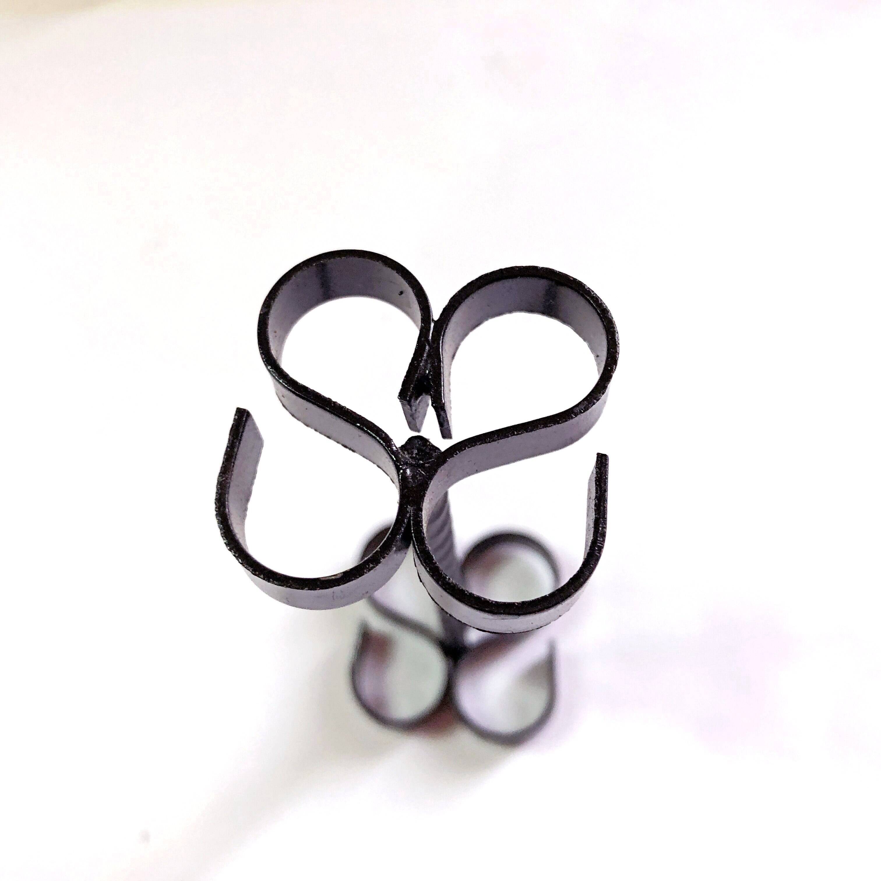 Box of 12 wrought iron cutlery holders