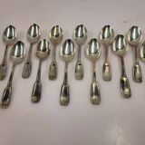 12 small silver-plated spoons