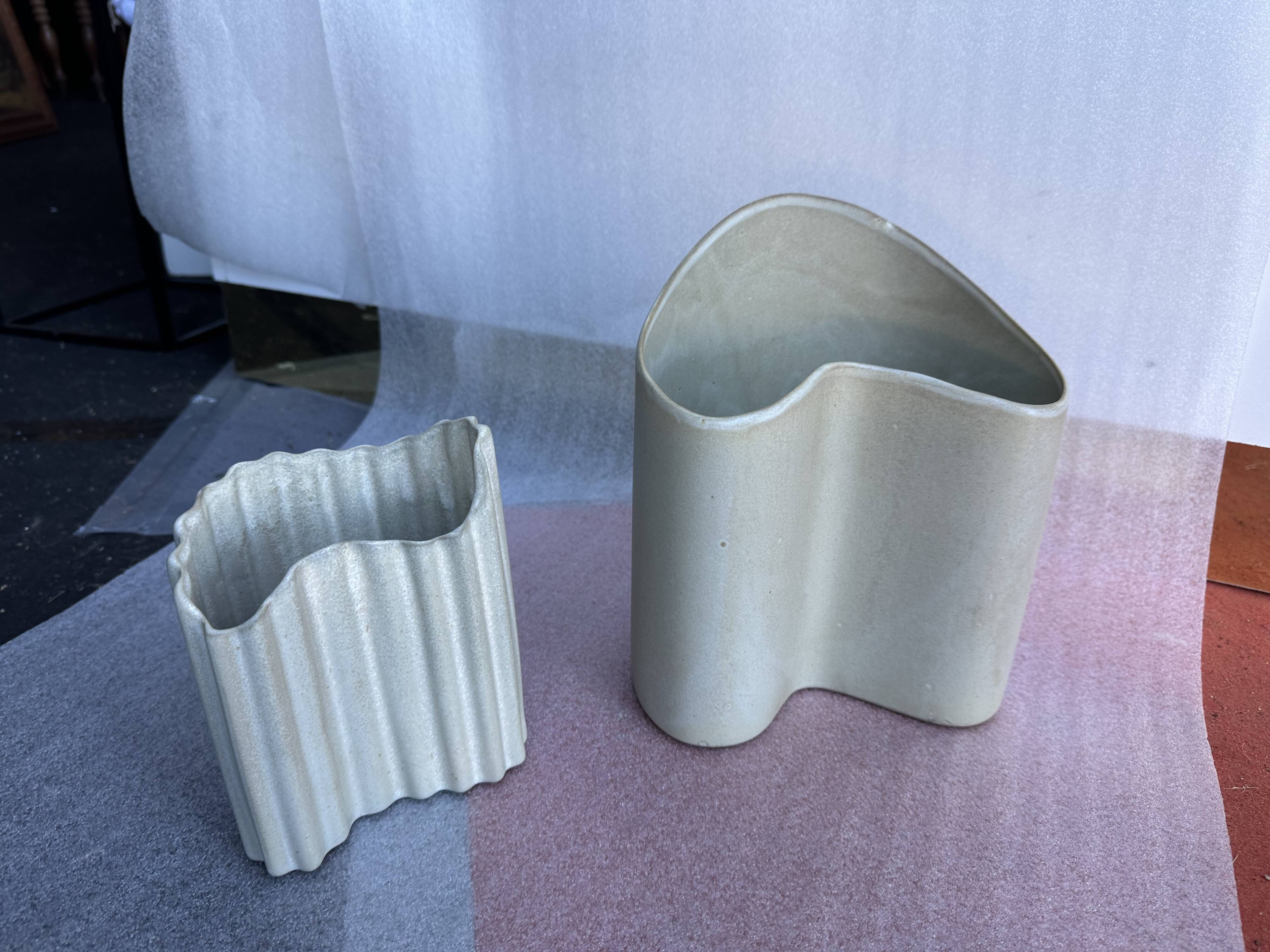 Pair of contemporary designer vases by Bloomingville