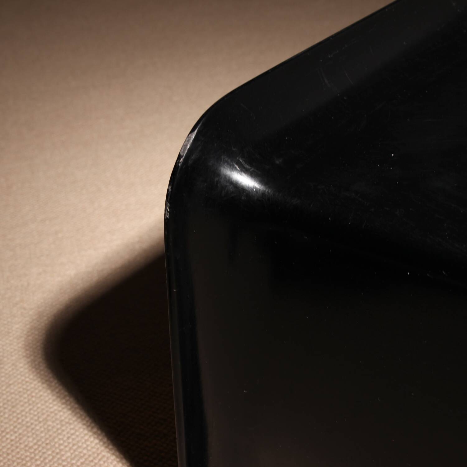 Black Fiberglass Coffee Table by Rosenthal | Germany 1970s