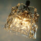 vintage PENDANT LIGHT crystal glass and chrome 14 glass prisms 1960s