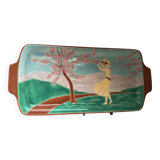 Longwy enamel plate art deco design