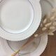 Mismatched white plates