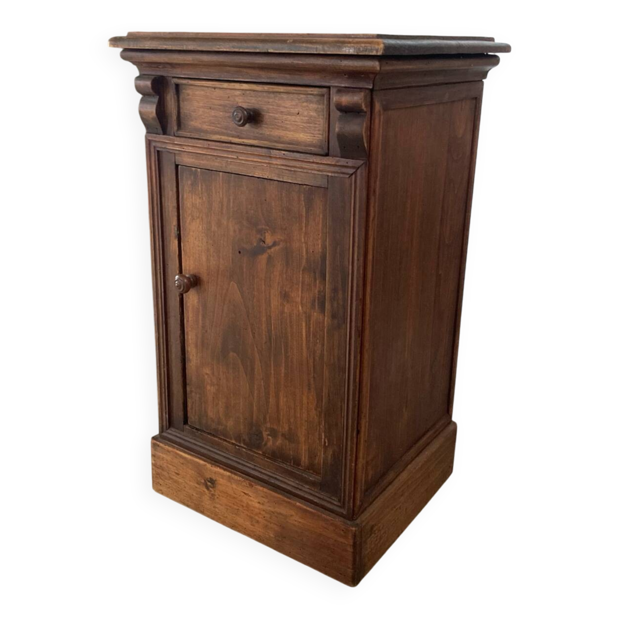 19th century solid wood bedside table