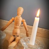 Duo candlesticks glass reims 2