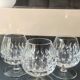 Lot 6 x High quality cut crystal Cognac glasses. Gorham/Althéa model. Double-row scale design