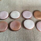 Series of 8 stoneware dessert plates
