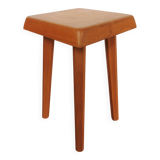 Vintage elm wood stool S01 design by Pierre Chapo 1960