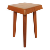 Vintage elm wood stool S01 design by Pierre Chapo 1960