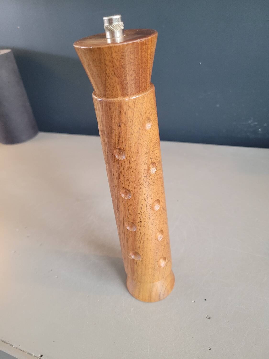 Vintage teak pepper mill Haenlein Winterthur