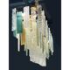 Monumental Rectangular Strip “Listelli” Murano Glass Chandelier by Simoeng