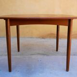 Scandinavian dining table extendable teak by Henry Walter Klein