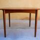 Scandinavian dining table extendable teak by Henry Walter Klein