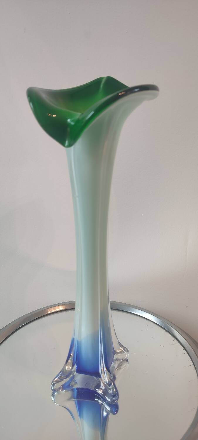 "Clothed" Soliflore Vase Italian Blown Glass.