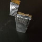 Dupont silver metal table lighter, numbered