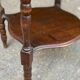 Vintage art deco round shelf in solid wood