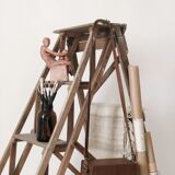 Wooden painter's stepladder