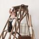 Wooden painter's stepladder