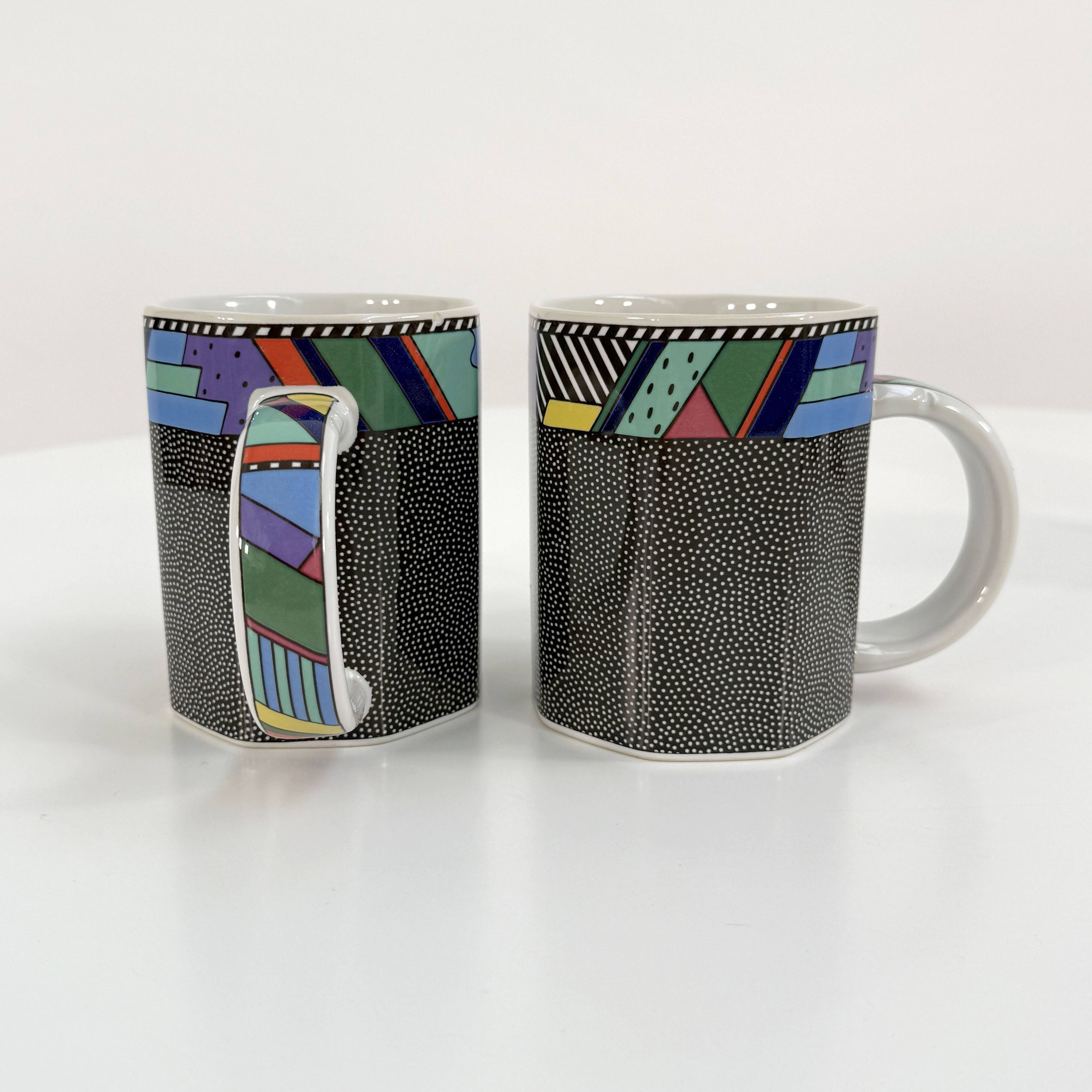 Paire de tasses Scenario Metropol de Barbara Brenner pour Rosenthal, 1990