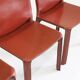 Cassina Cab 412 dining Chairs by Mario Bellini Italy , set of 4
