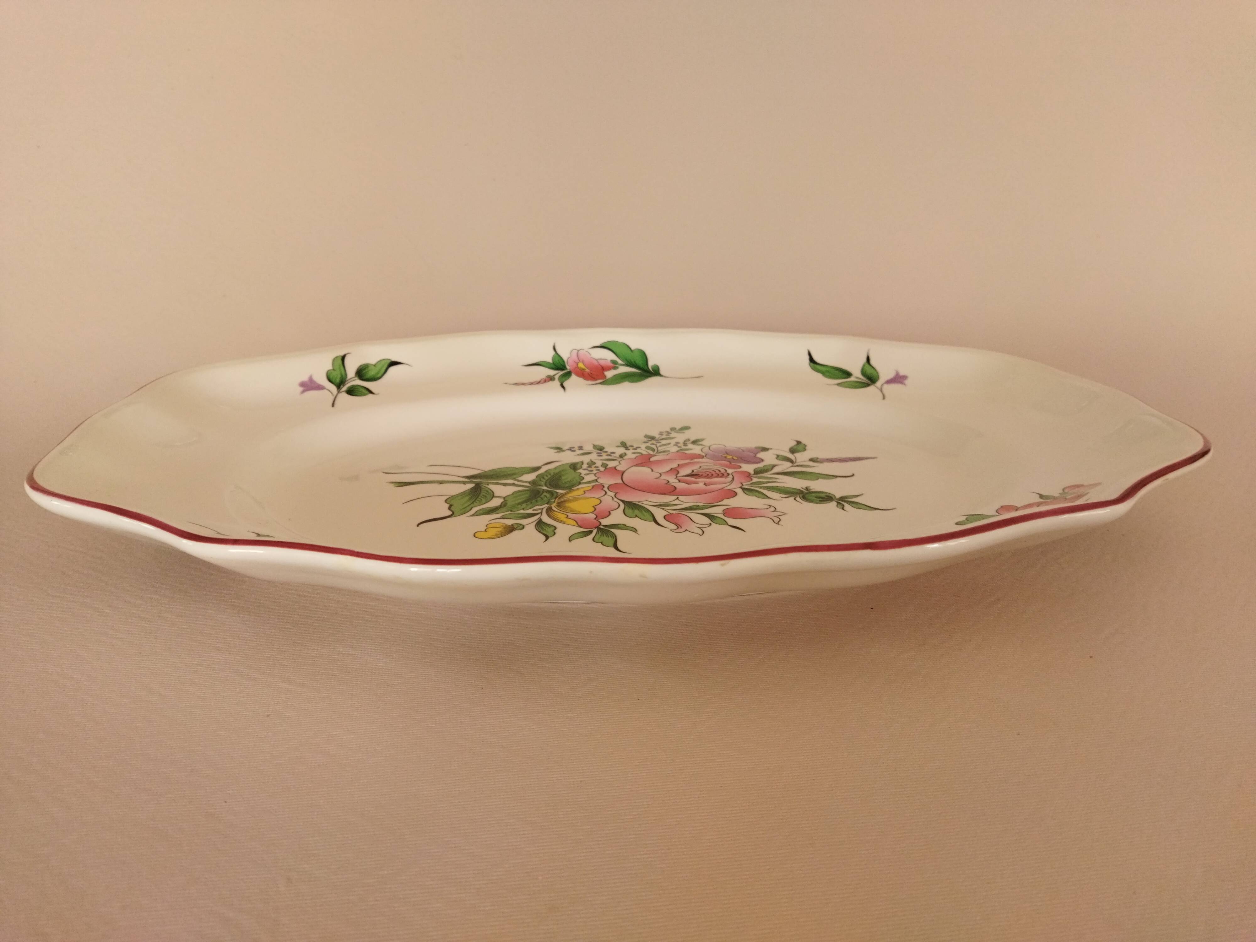 Oval dish, fine street lamp, KG Lunéville