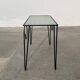 Table d'appoint en verre de style danois String des années 1960, milieu du siècle