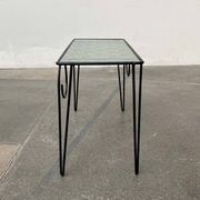 1960s Danish style glass side table String, mid-century.