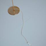 Vintage 1970s gilded brass adjustable and swivel floor lamp / reading lamp