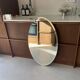 Grand miroir ovale vintage
