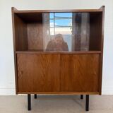 Buffet vaisselier vintage placage chêne