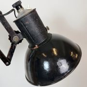 Industrial Black Enamel Scissor Wall Lamp, 1950s