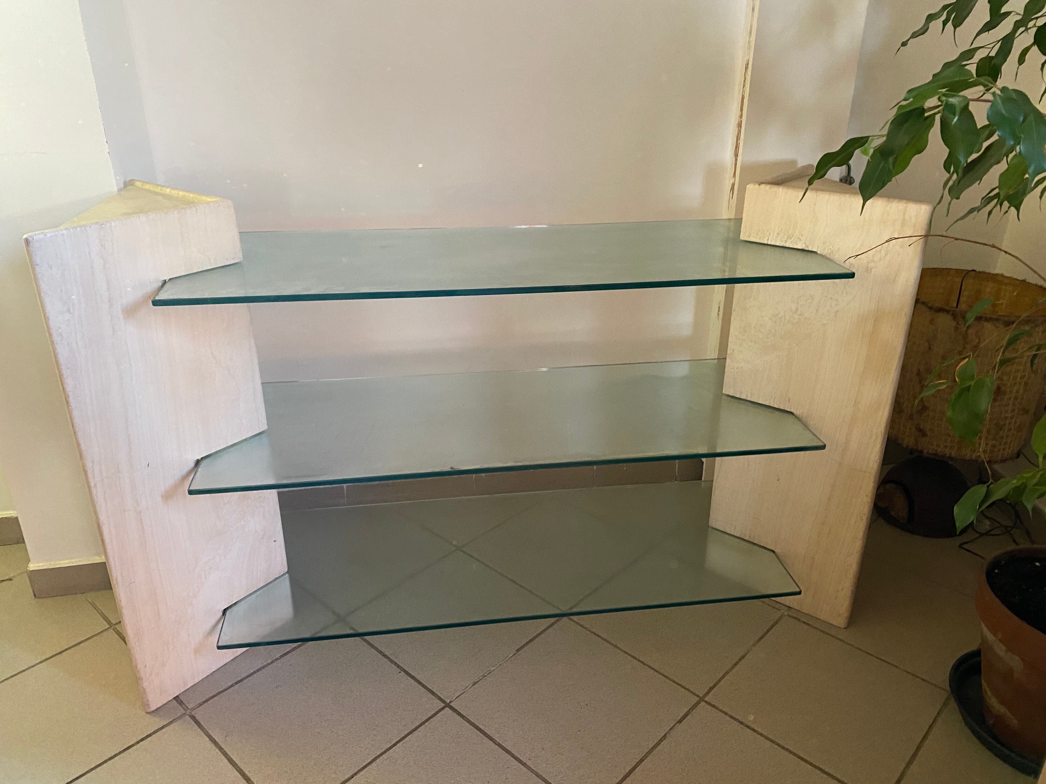 Travertine design shelf