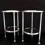 Art Deco Modernist metal and mirror geridon circa 1930