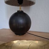 Lampe boule en bois vintage
