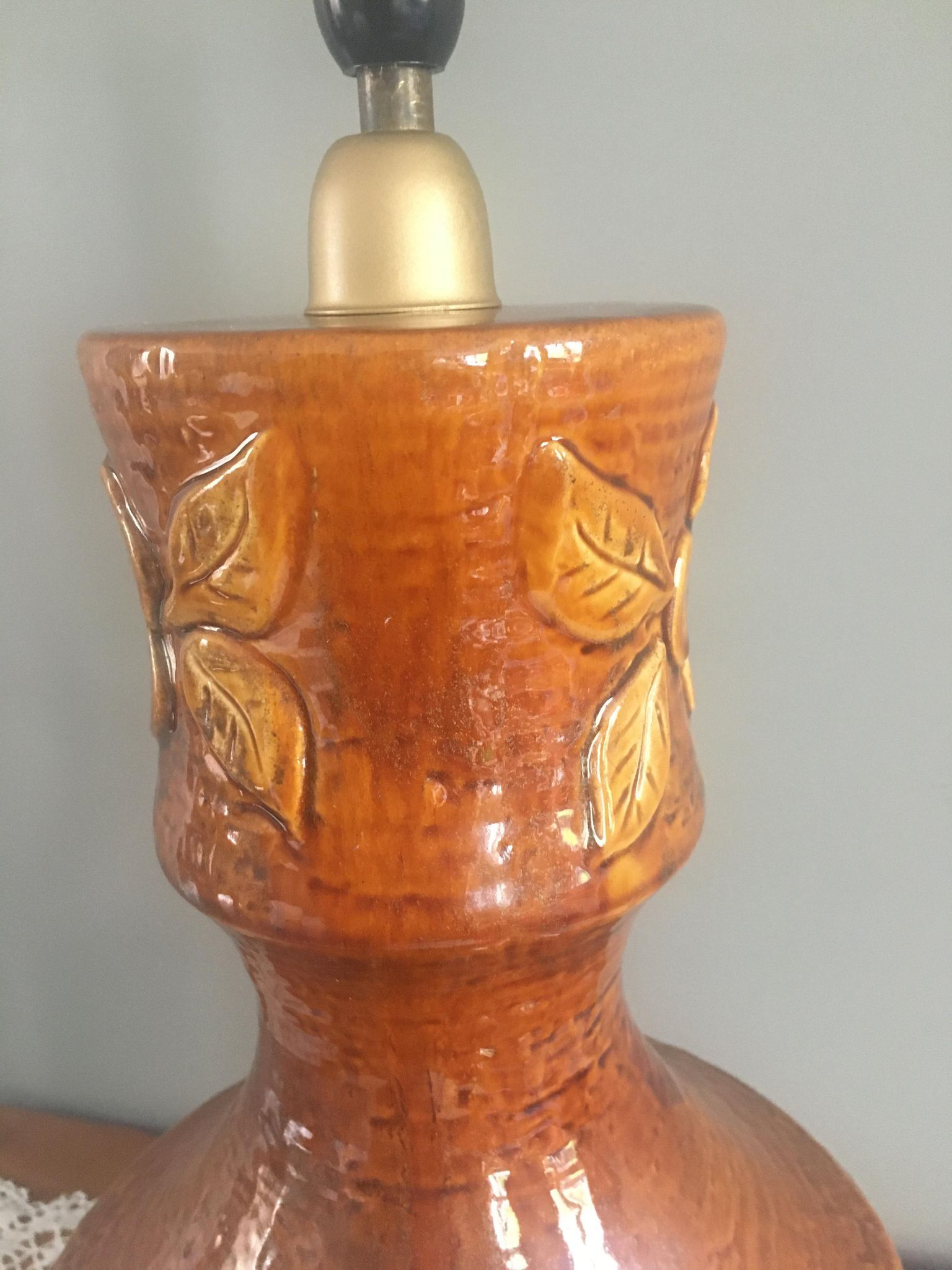 Vintage ceramic lamp base 1950-1960 Vallauris style